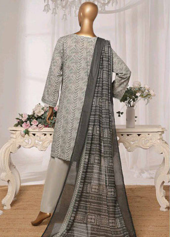 Bin Saeed Fabric - NSM-0157 R-05- 3 Piece Printed Stitched Suit