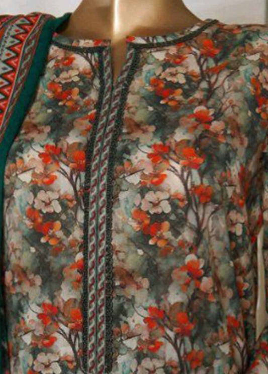 NSM-0158-PR R1-4- 3 Piece Printed Stitched Suit