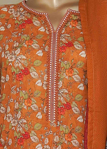 Bin Saeed Fabric - NSM-0159-PR R10-11- 3 Piece Printed Cotton Stitched Suit