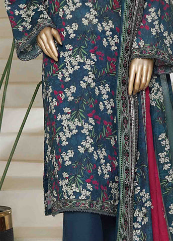 Bin Saeed Fabric - NSM-0160-PR R10-11- 3 Piece Printed Cotton Stitched Suit