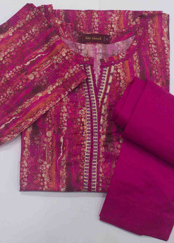 Bin Saeed Fabric - NSM-0161- 2 Piece Printed Cotton Stitched Co Ords