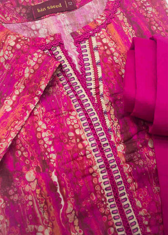Bin Saeed Fabric - NSM-0161- 2 Piece Printed Cotton Stitched Co Ords