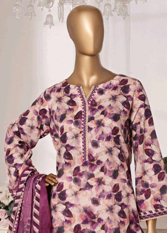 NSM-0163 R-05- 3 Piece Printed Stitched Suit