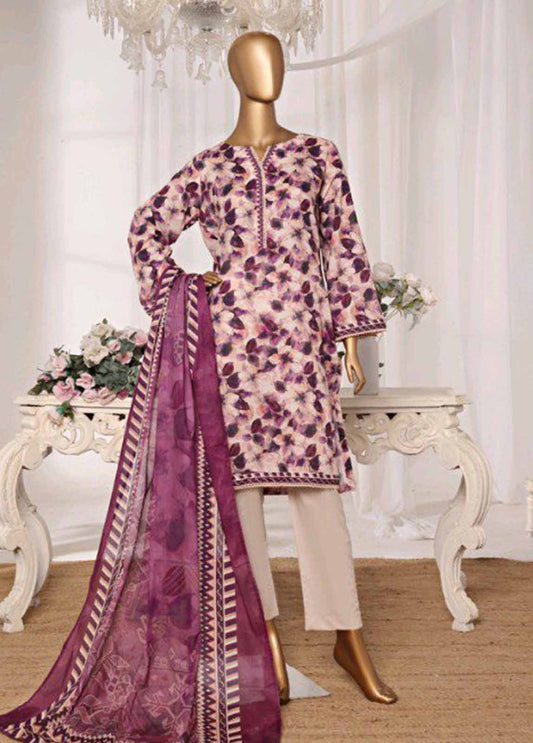 NSM-0163 R-05- 3 Piece Printed Stitched Suit