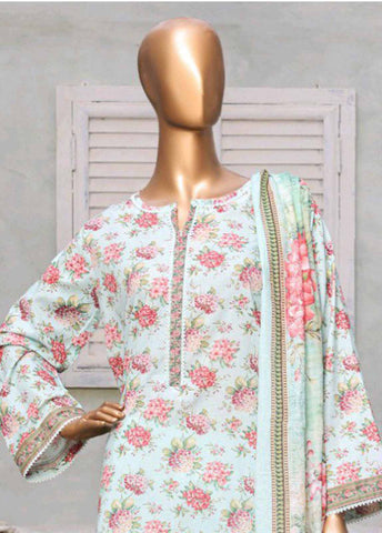 Bin Saeed Fabric - NSM-0165 R-05- 3 Piece Printed Stitched Suit