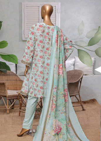 Bin Saeed Fabric - NSM-0165 R-05- 3 Piece Printed Stitched Suit
