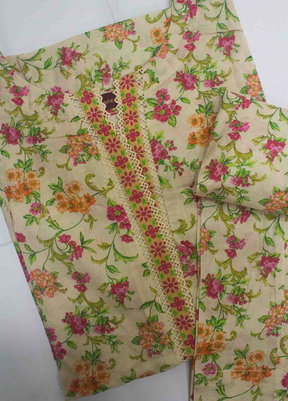 Bin Saeed Fabric - NSM-0166- 2 Piece Printed Cotton Stitched Co Ords