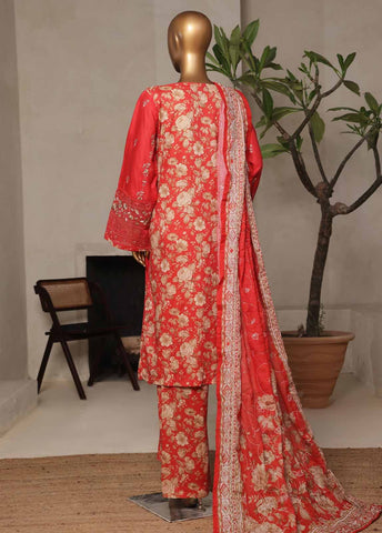 Bin Saeed Fabric - NSM-017-DEMB- 3 Piece Luxury Embroidered Stitched Suit