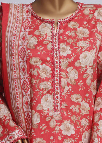 Bin Saeed Fabric - NSM-017- 3 Piece Printed Farshi Shalwar Suit