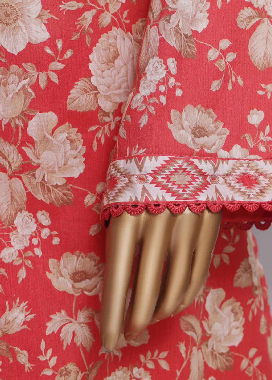 Bin Saeed Fabric - NSM-017- 3 Piece Printed Farshi Shalwar Suit