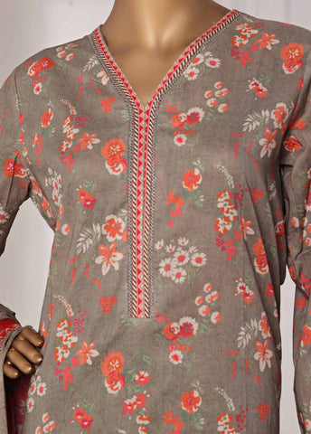 Bin Saeed Fabric - NSM-0171-PR R1-4- 3 Piece Printed Stitched Suit