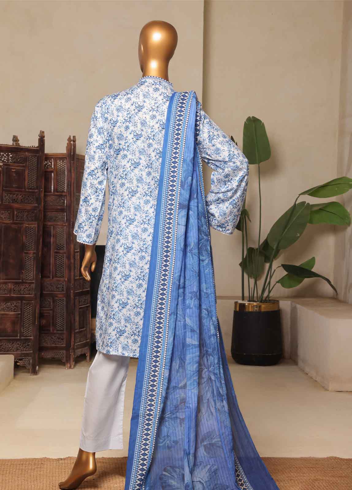 NSM-0173-PR-R2-5- 3 Piece Printed Stitched Suit