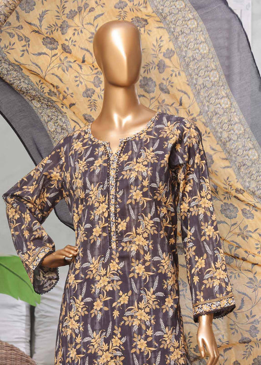 NSM-0174-PR R1-4- 3 Piece Printed Stitched Suit