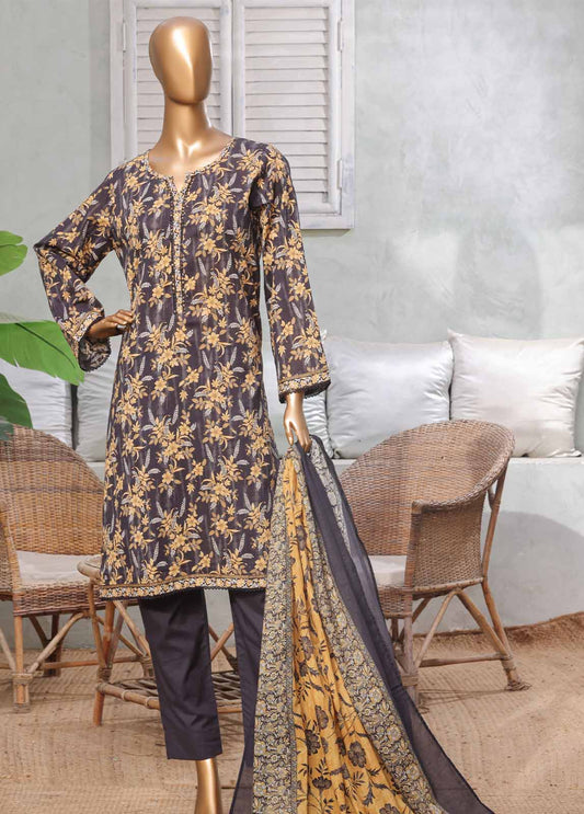 NSM-0174-PR R1-4- 3 Piece Printed Stitched Suit