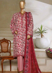 NSM-0176-PR R1-4- 3 Piece Printed Stitched Suit