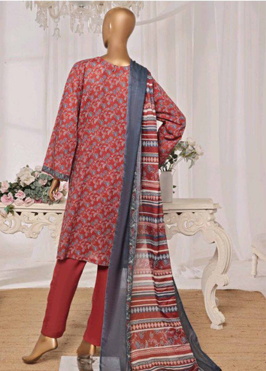 NSM-0177 R-05- 3 Piece Printed Stitched Suit