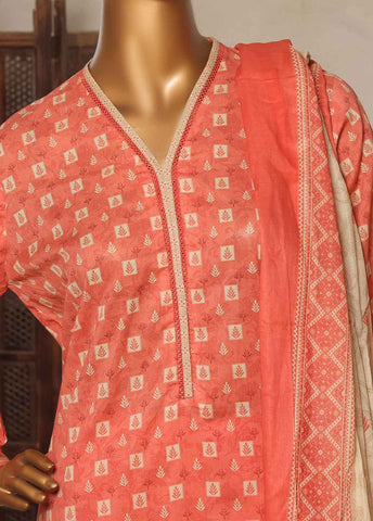 Bin Saeed Fabric - NSM-0179-PR-R2-5- 3 Piece Printed Stitched Suit