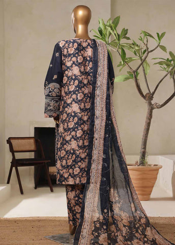 Bin Saeed Fabric - NSM-018-DEMB- 3 Piece Luxury Embroidered Stitched Suit