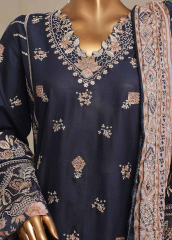 Bin Saeed Fabric - NSM-018-DEMB- 3 Piece Luxury Embroidered Stitched Suit