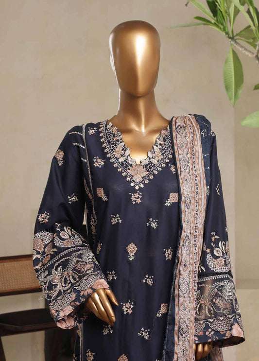 NSM-018-DEMB- 3 Piece Luxury Embroidered Stitched Suit