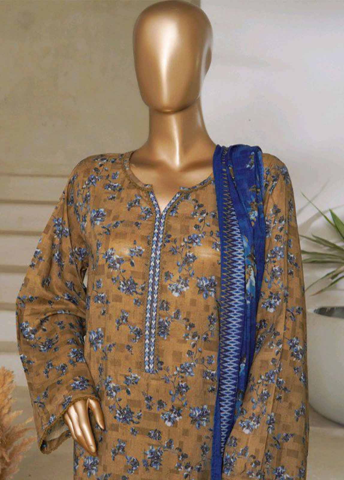 NSM-0182-PR R1-4- 3 Piece Printed Stitched Suit