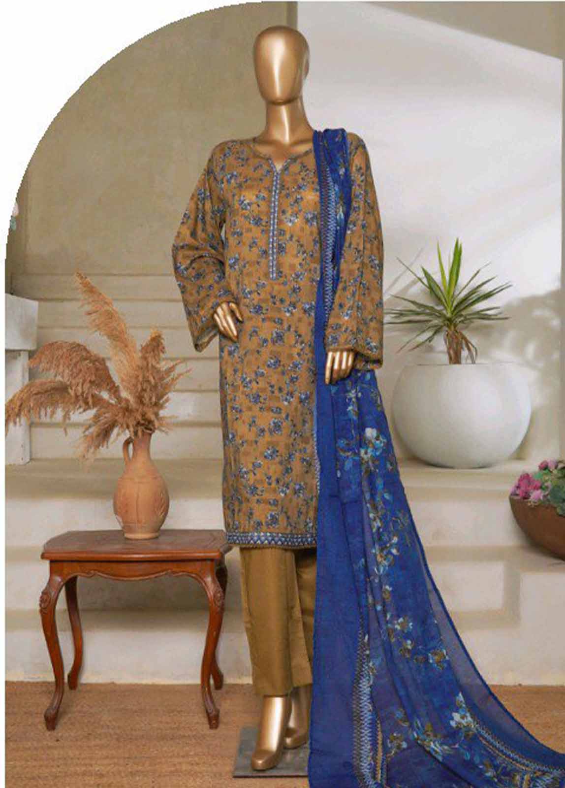 NSM-0182-PR R1-4- 3 Piece Printed Stitched Suit