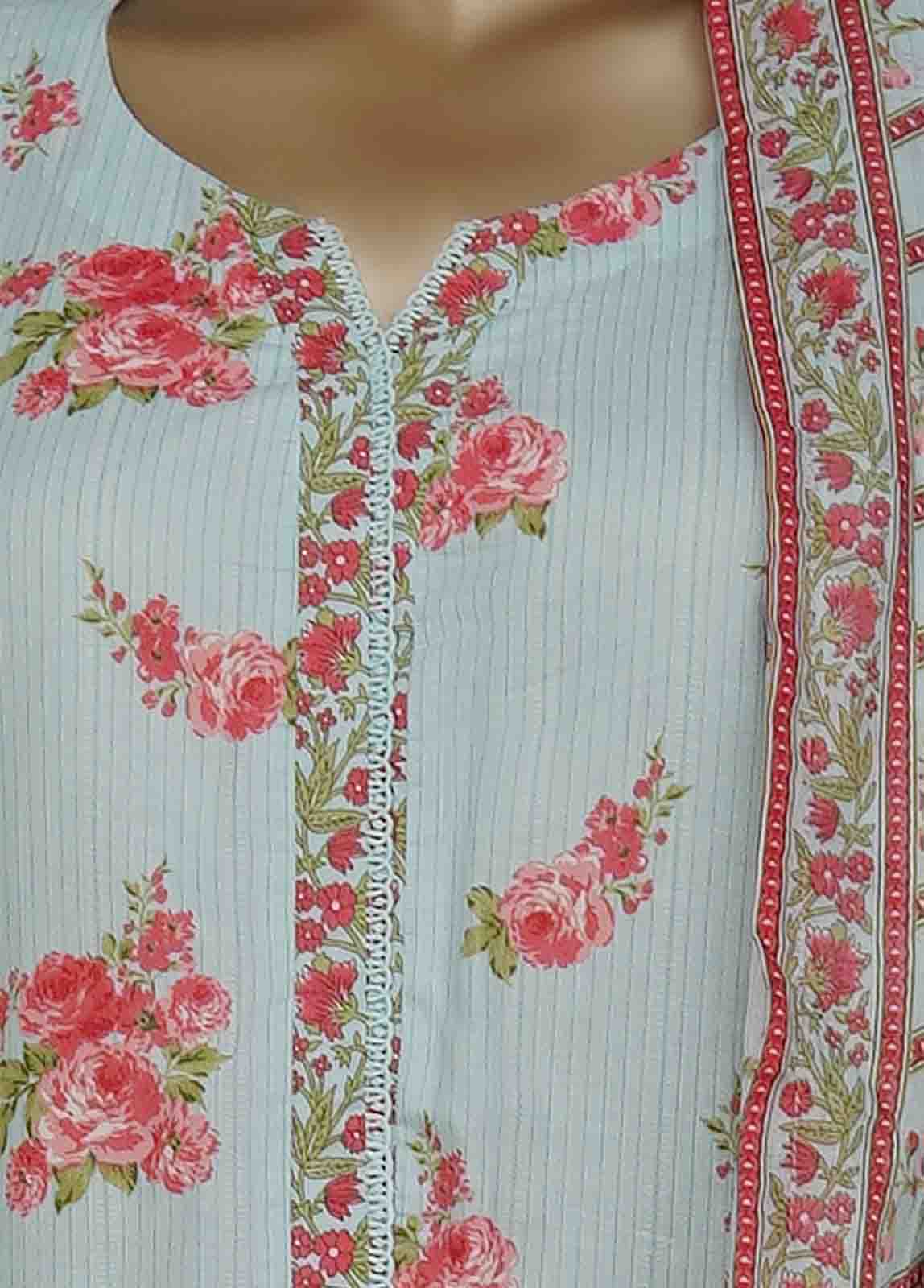 NSM-0184-PR R10-11- 3 Piece Printed Cotton Stitched Suit