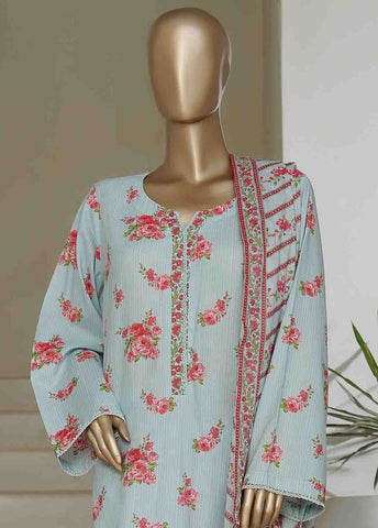 Bin Saeed Fabric - NSM-0184-PR R10-11- 3 Piece Printed Cotton Stitched Suit