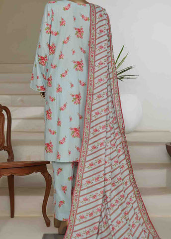 Bin Saeed Fabric - NSM-0184-PR R10-11- 3 Piece Printed Cotton Stitched Suit