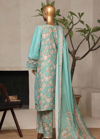 Bin Saeed Fabric - NSM-019-EMB- 3 Piece Luxury Embroidered Stitched Suit