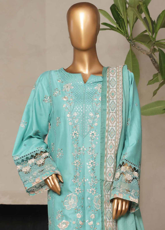 NSM-019-EMB- 3 Piece Luxury Embroidered Stitched Suit