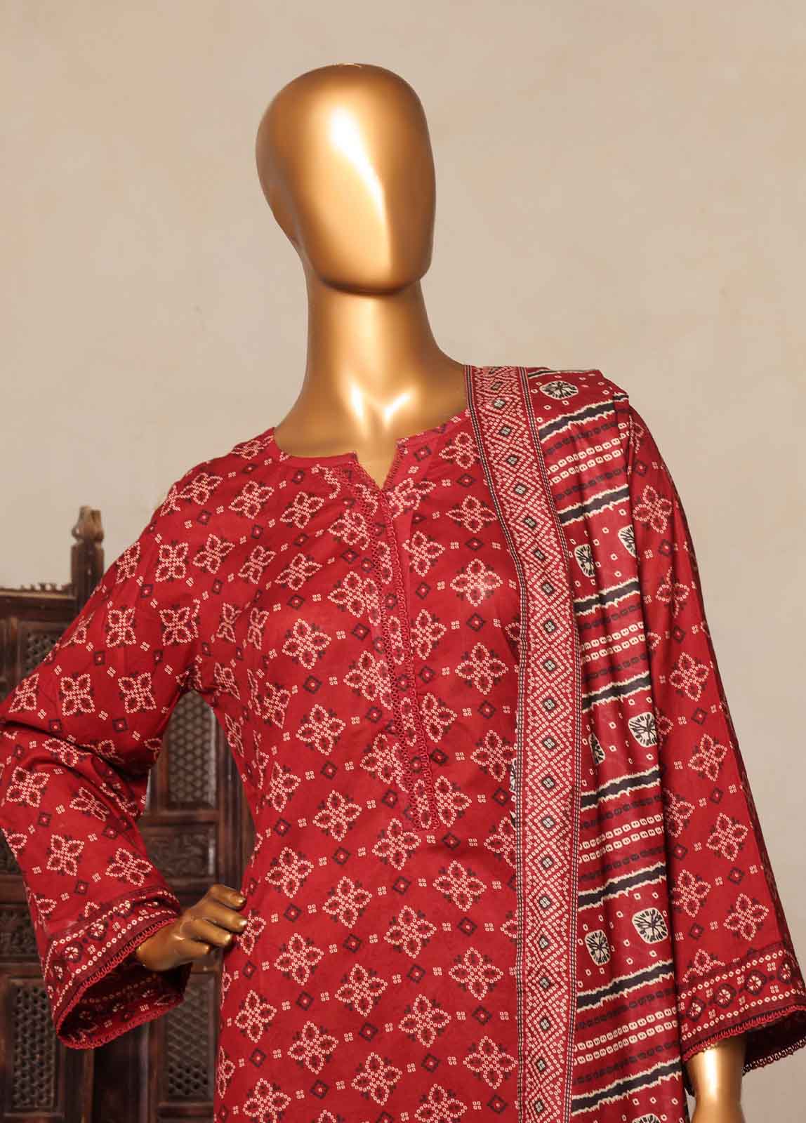 NSM-0191-PR-R2-5- 3 Piece Printed Stitched Suit