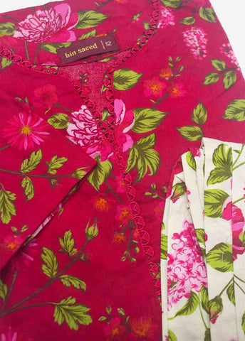 Bin Saeed Fabric - NSM-0193- 2 Piece Printed Cotton Stitched Co Ords