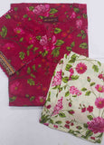 NSM-0193- 2 Piece Printed Cotton Stitched Co Ords