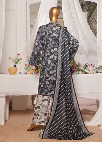 Bin Saeed Fabric - NSM-0194- 3 Piece Printed Stitched Suit