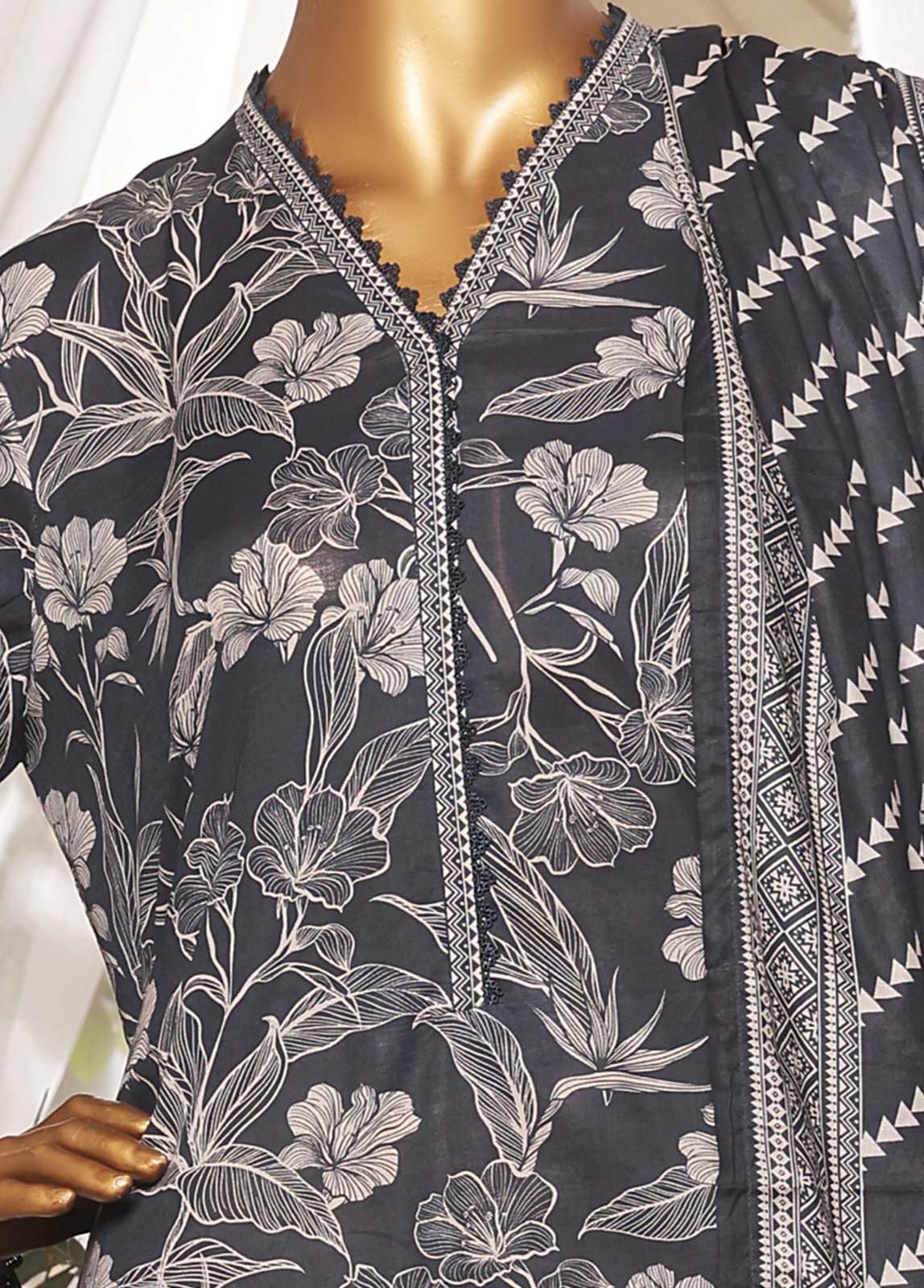 NSM-0194- 3 Piece Printed Stitched Suit