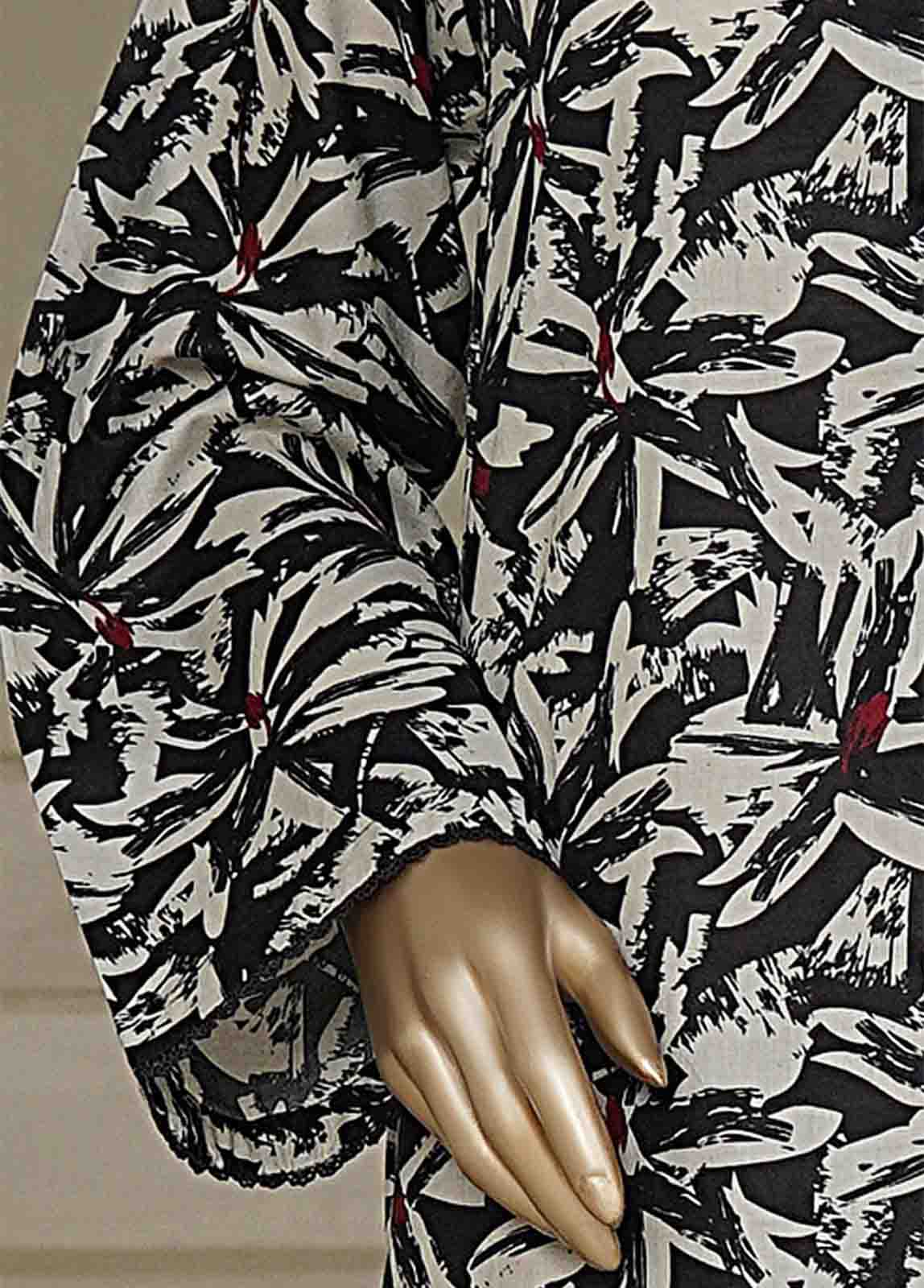 Bin Saeed Fabric - NSM-0197-PR R10-11- 3 Piece Printed Cotton Stitched Suit