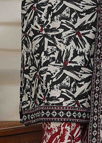 Bin Saeed Fabric - NSM-0197-PR R10-11- 3 Piece Printed Cotton Stitched Suit