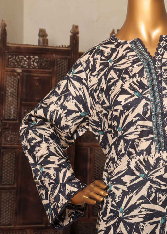 Bin Saeed Fabric - NSM-0198-PR-R2-5- 3 Piece Printed Stitched Suit