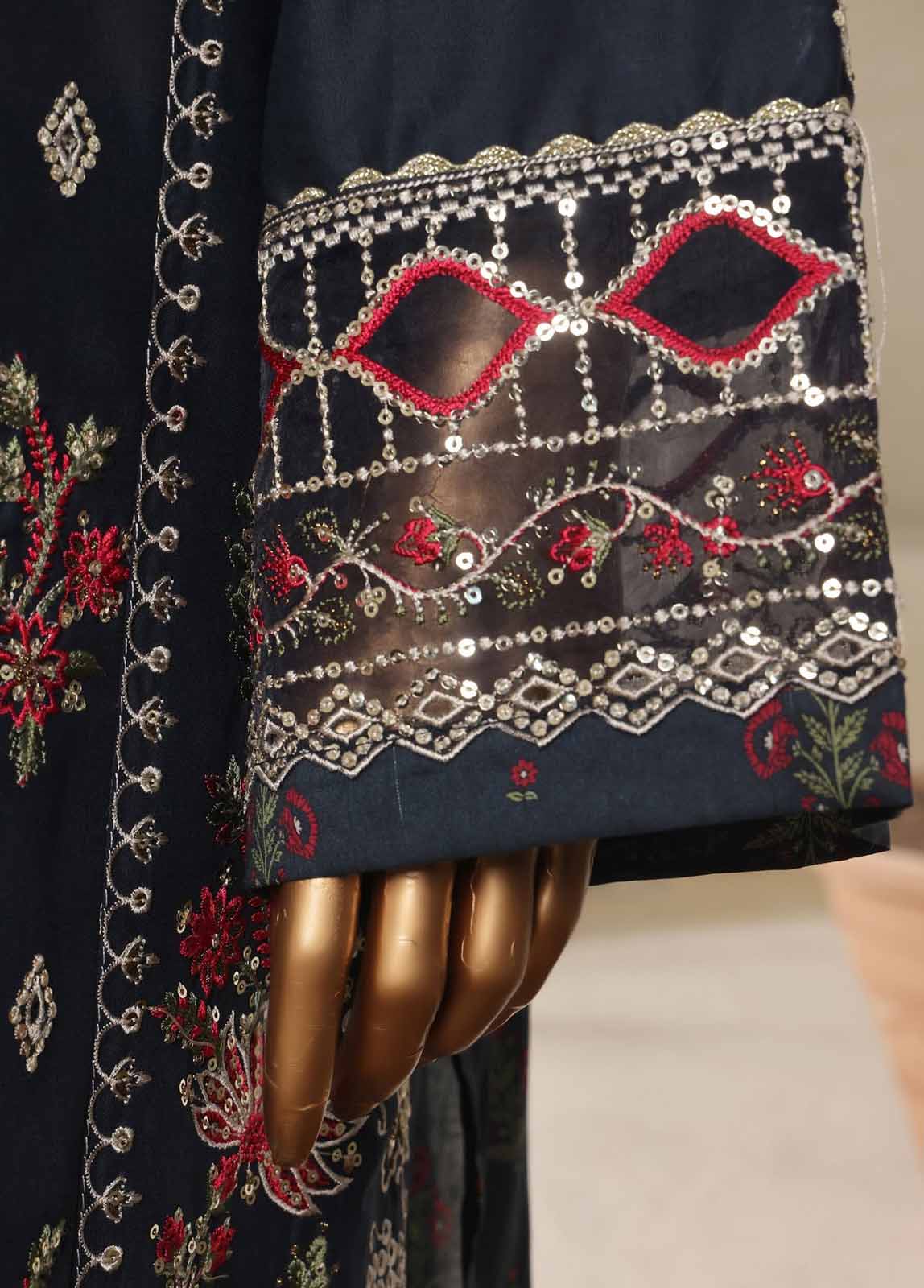 Bin Saeed Fabric - NSM-020-DEMB- 3 Piece Luxury Embroidered Stitched Suit