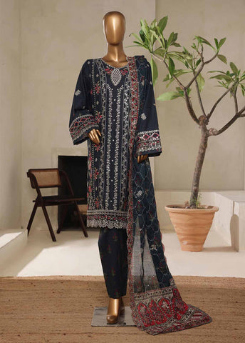 Bin Saeed Fabric - NSM-020-DEMB- 3 Piece Luxury Embroidered Stitched Suit