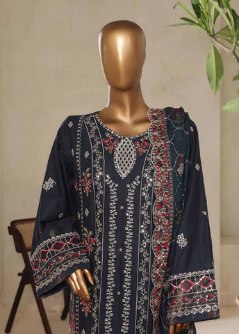 Bin Saeed Fabric - NSM-020-DEMB- 3 Piece Luxury Embroidered Stitched Suit
