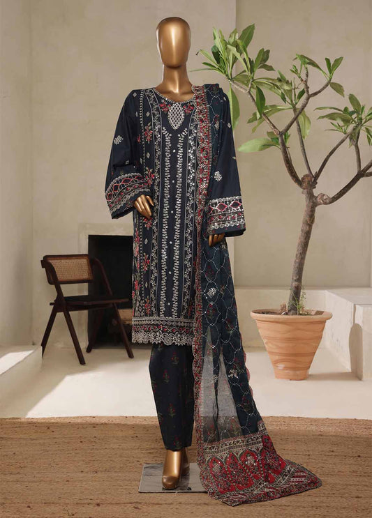 NSM-020-DEMB- 3 Piece Luxury Embroidered Stitched Suit