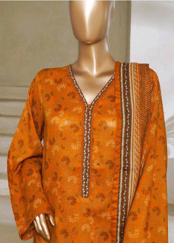 Bin Saeed Fabric - NSM-0202-PR R1-4- 3 Piece Printed Stitched Suit