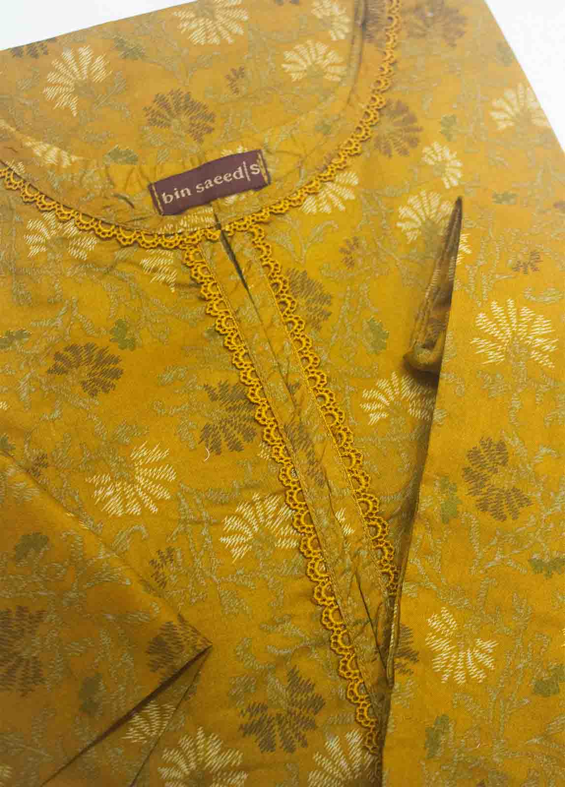 Bin Saeed Fabric - NSM-0202- 2 Piece Printed Cotton Stitched Co Ords