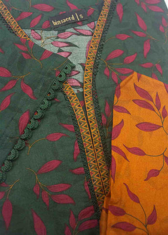Bin Saeed Fabric - NSM-0209-B- 2 Piece Printed Cotton Stitched Co Ords