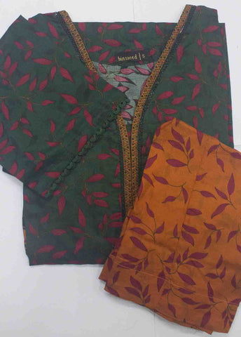 Bin Saeed Fabric - NSM-0209-B- 2 Piece Printed Cotton Stitched Co Ords