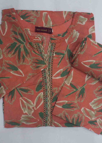 Bin Saeed Fabric - NSM-0210- 2 Piece Printed Cotton Stitched Co Ords