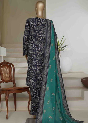 Bin Saeed Fabric - NSM-0213 A-PR R10-11- 3 Piece Printed Cotton Stitched Suit
