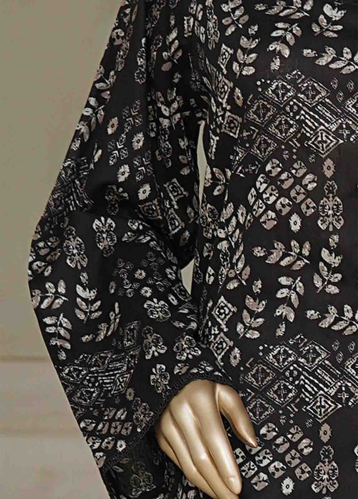 Bin Saeed Fabric - NSM-0214-PR R10-11- 3 Piece Printed Cotton Stitched Suit